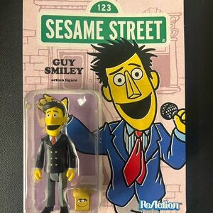 Super7 Sesame Street ReAction Figures Wave 02 - Guy Smiley (w/Bread) New Sealed